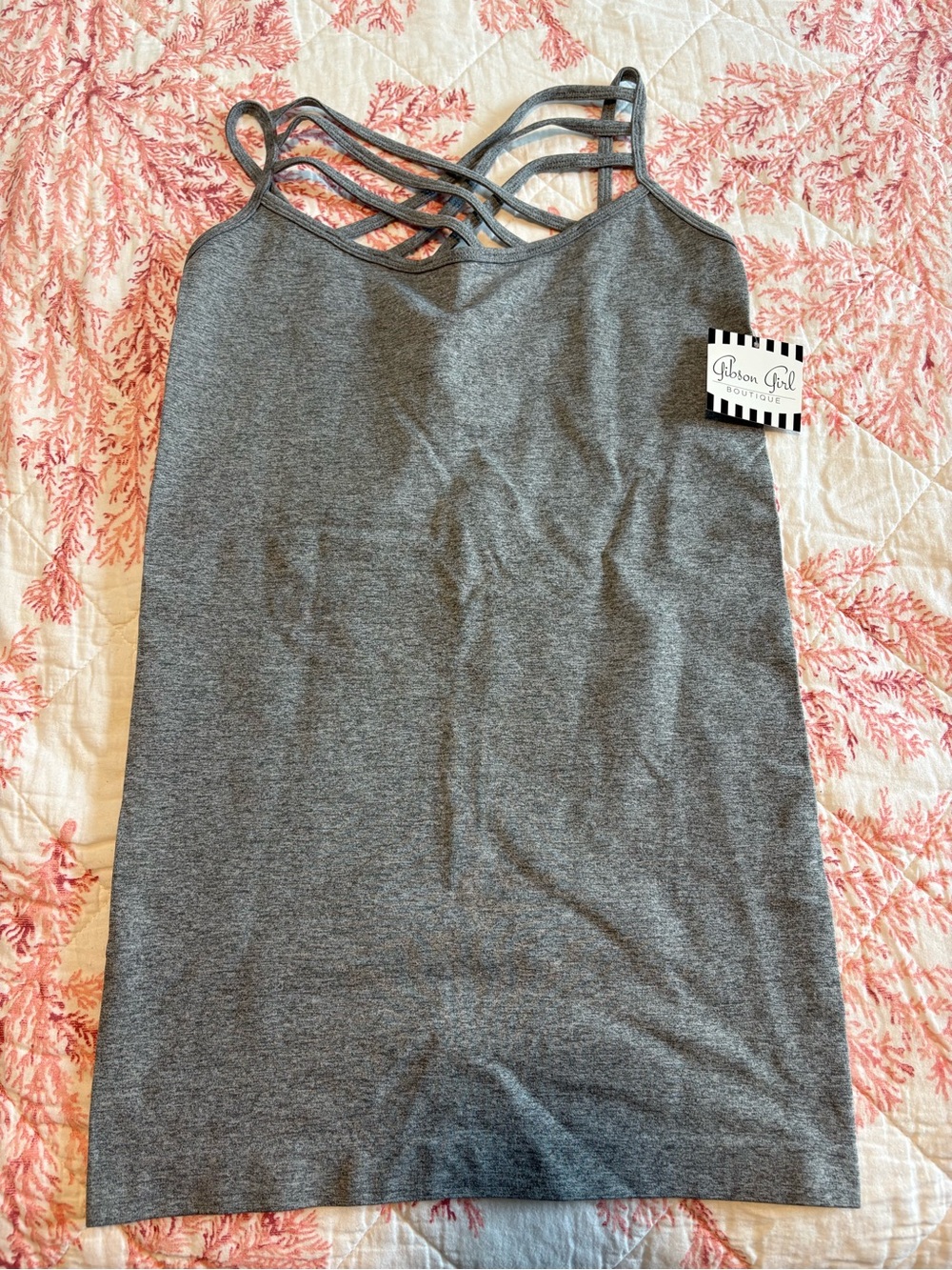 Zenana Outfitters Grey Strappy Camisole